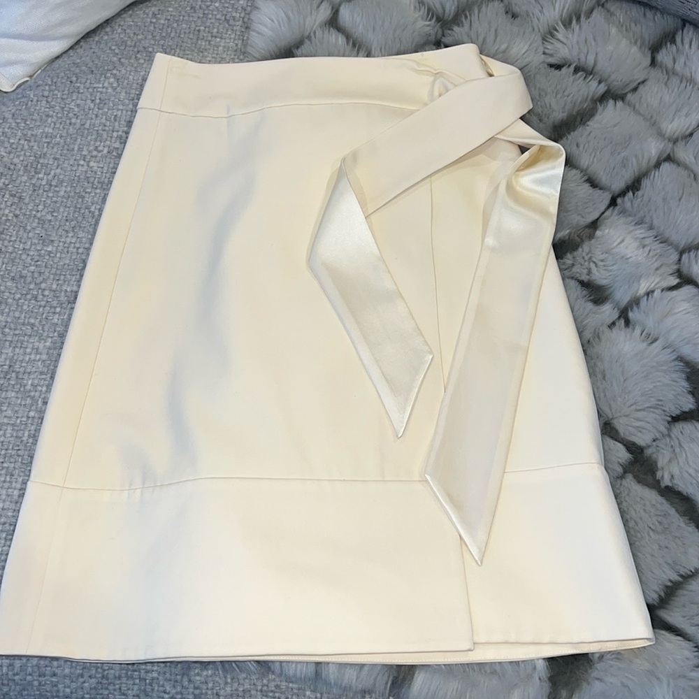 J Crew Collection wool and Satin wrap skirt